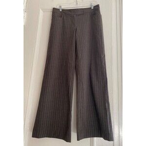 Y2K 00's Office Buffalo David Bitton Pinstripe Pants 8 Brown Low Rise Bootcut